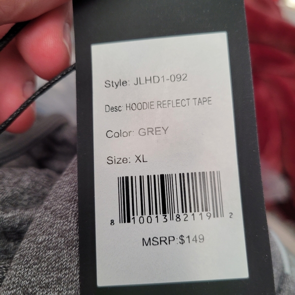 Jared Lang Striped Sleeve Hoodie - Picture 3 of 4